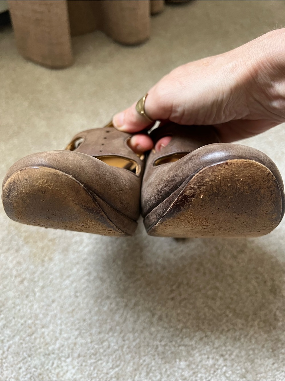 Coclico Cocoa Brown Leather Mary Jane heels